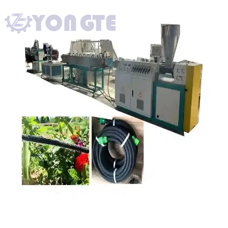 Dây chuyền sản xuất ống rò rỉ cao su của Yongte biến lốp xe thải thành các công cụ tưới hiệu quả.